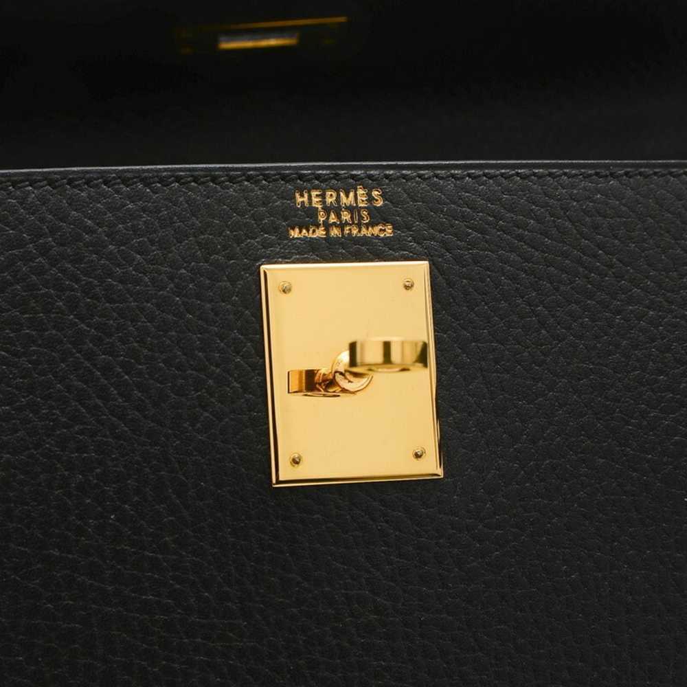 Hermes HERMES Kelly 32 Handbag Ardennes Black D S… - image 4