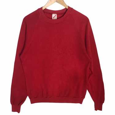 Jerzees - Vintage red plain crewneck sweatshirt - image 1