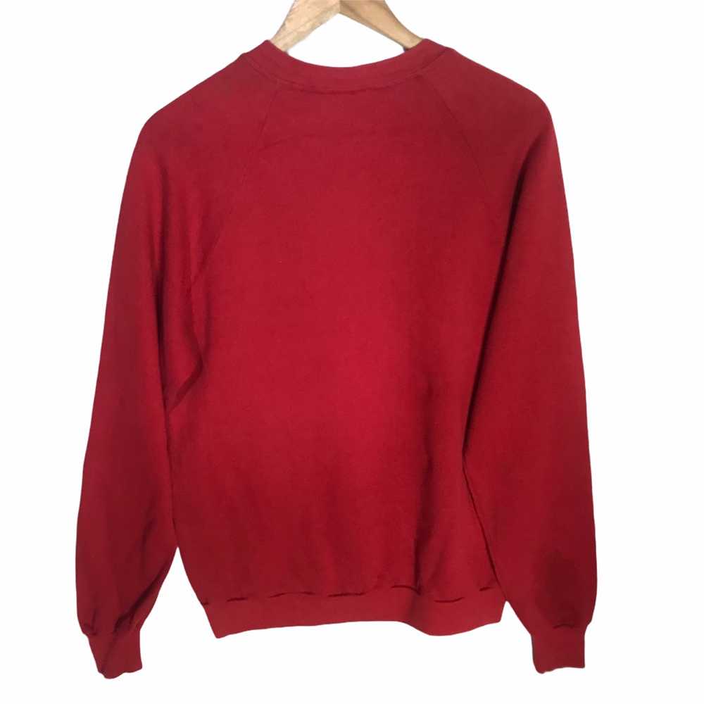 Jerzees - Vintage red plain crewneck sweatshirt - image 2