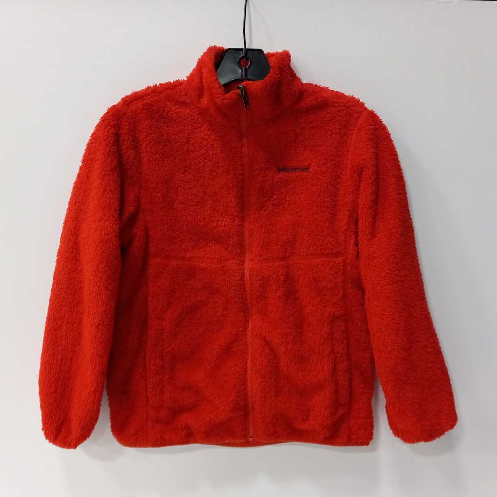 Marmot Red Fuzzy Jacket Size L - image 1