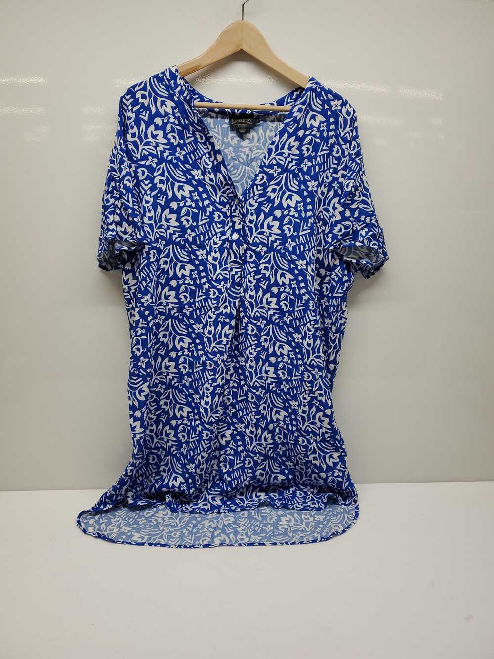 Pendleton Women's Loose Pullover Blue Caftan Dres… - image 1