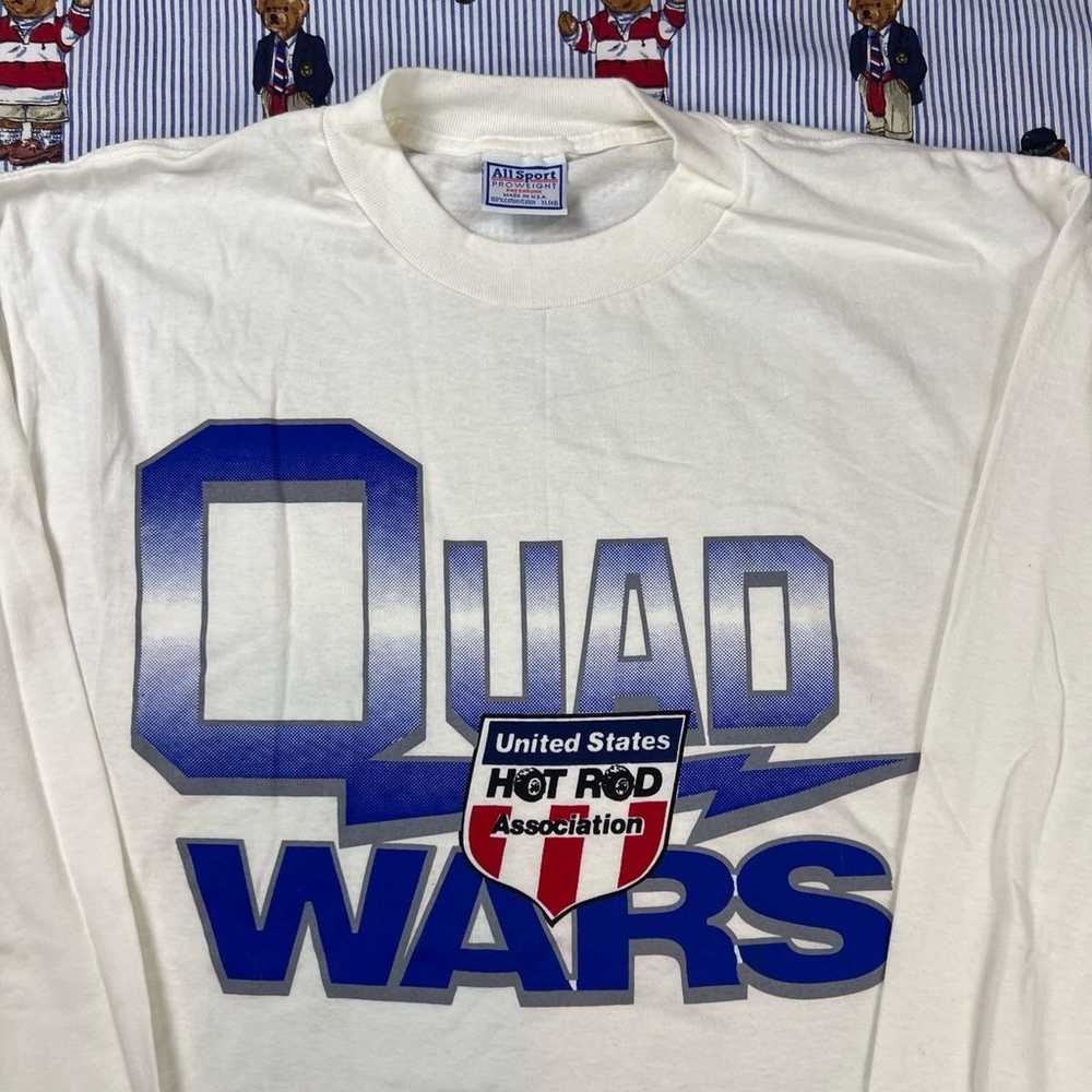 Hot Rod Shirt XL Vintage 90s 00s Quad Wars US Rac… - image 3