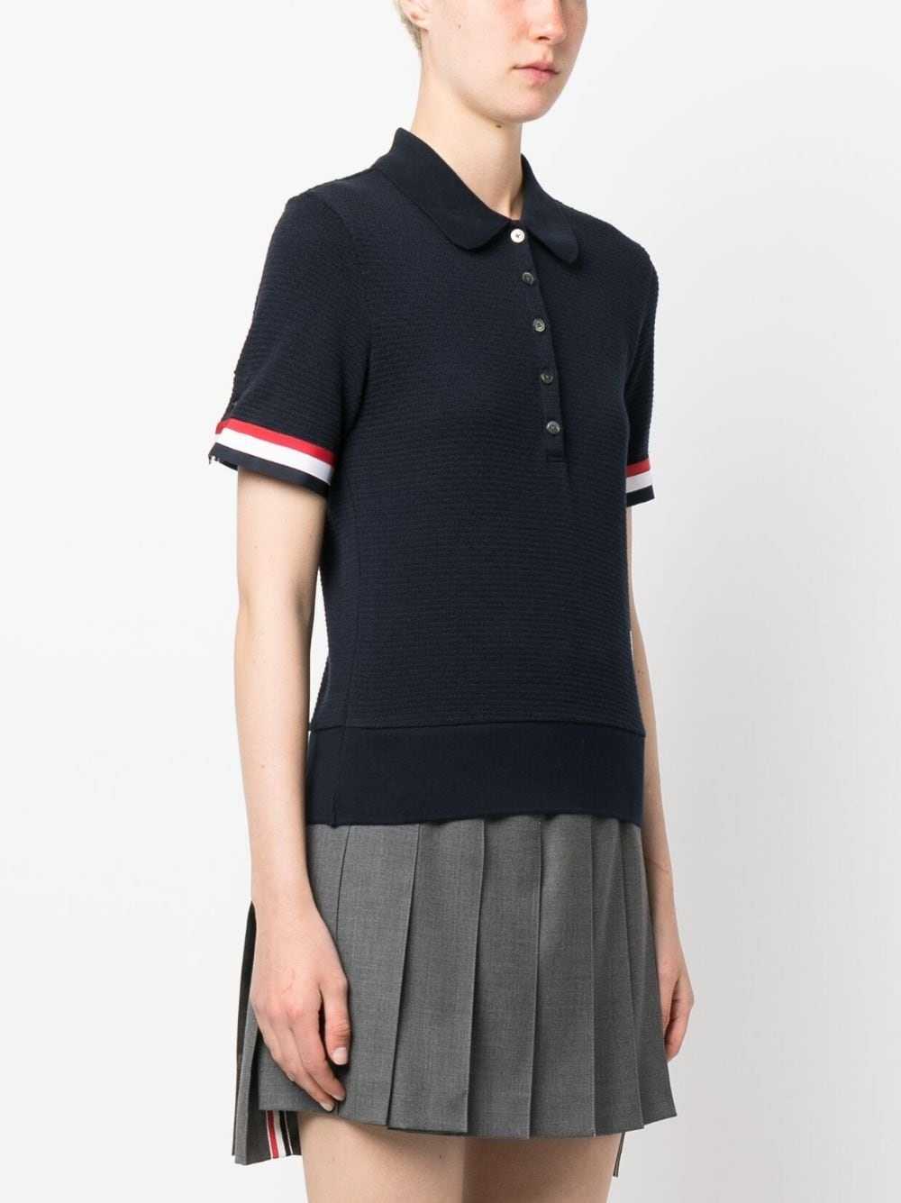 Thom Browne RWB-stripe cotton polo shirt - image 3