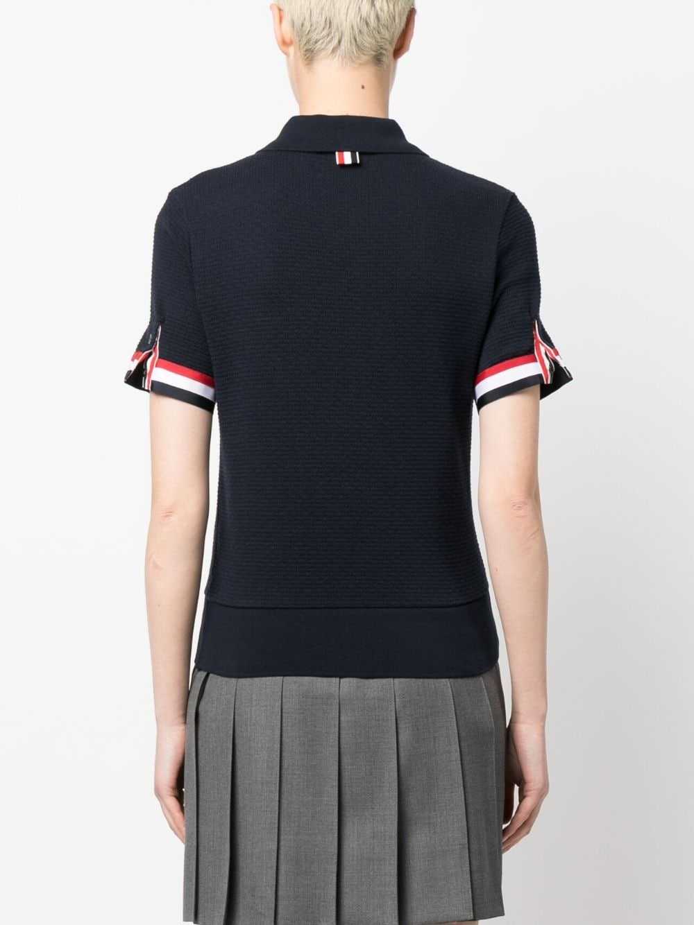 Thom Browne RWB-stripe cotton polo shirt - image 4