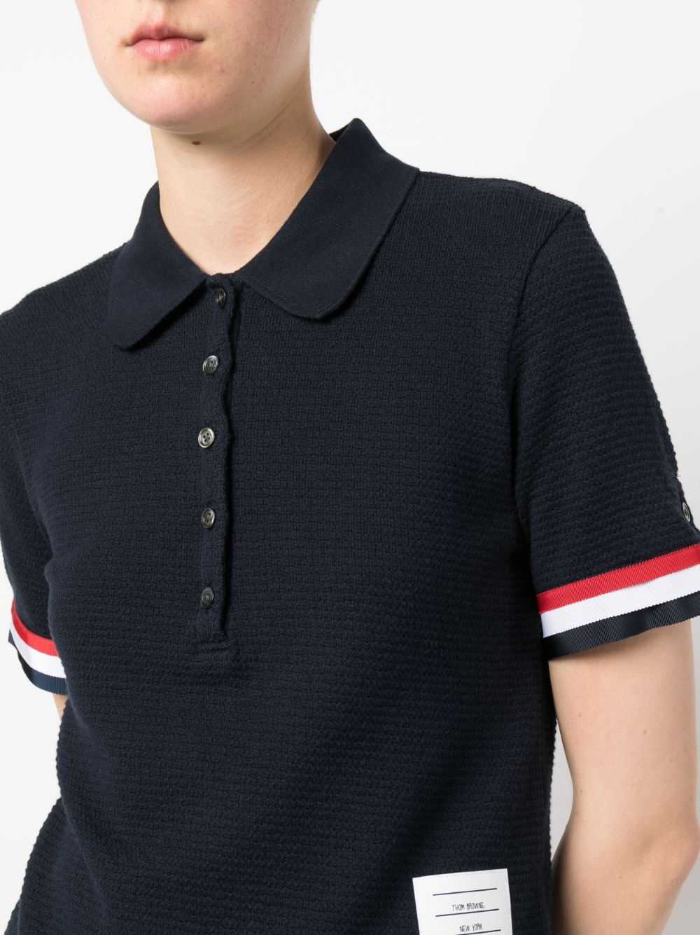 Thom Browne RWB-stripe cotton polo shirt - image 5