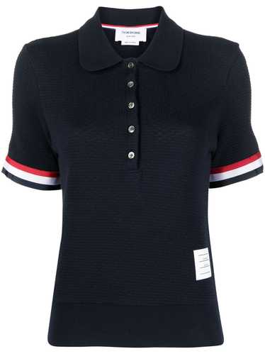 Thom Browne RWB-stripe cotton polo shirt