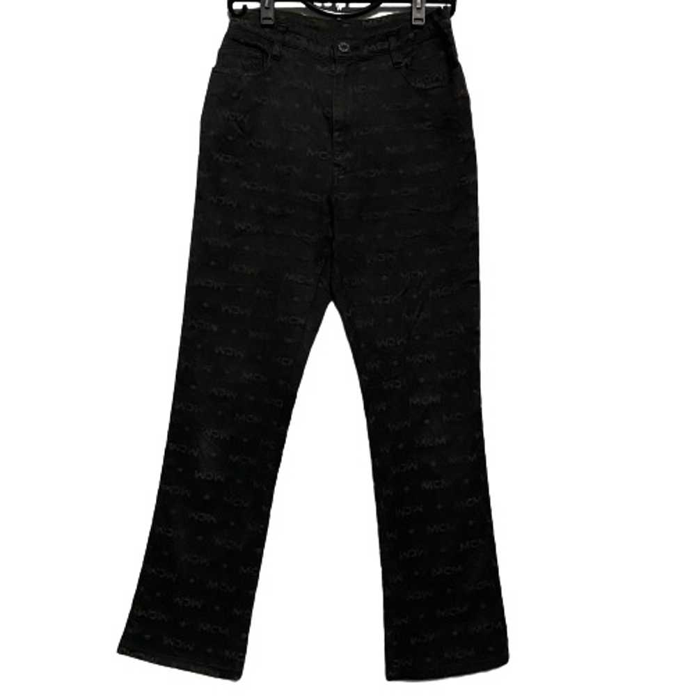 Designer - Vintage MCM Legere Monogram Jeans Black - image 2