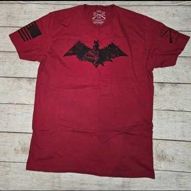 Grunt Style Com Bat dark red graphic tee shirt