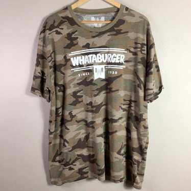 Texas Whataburger Camo Camouflage T Shirt army Gre