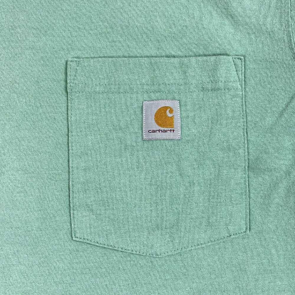 Carhartt Short Sleeve Cotton Green T-Shirt Loose … - image 4