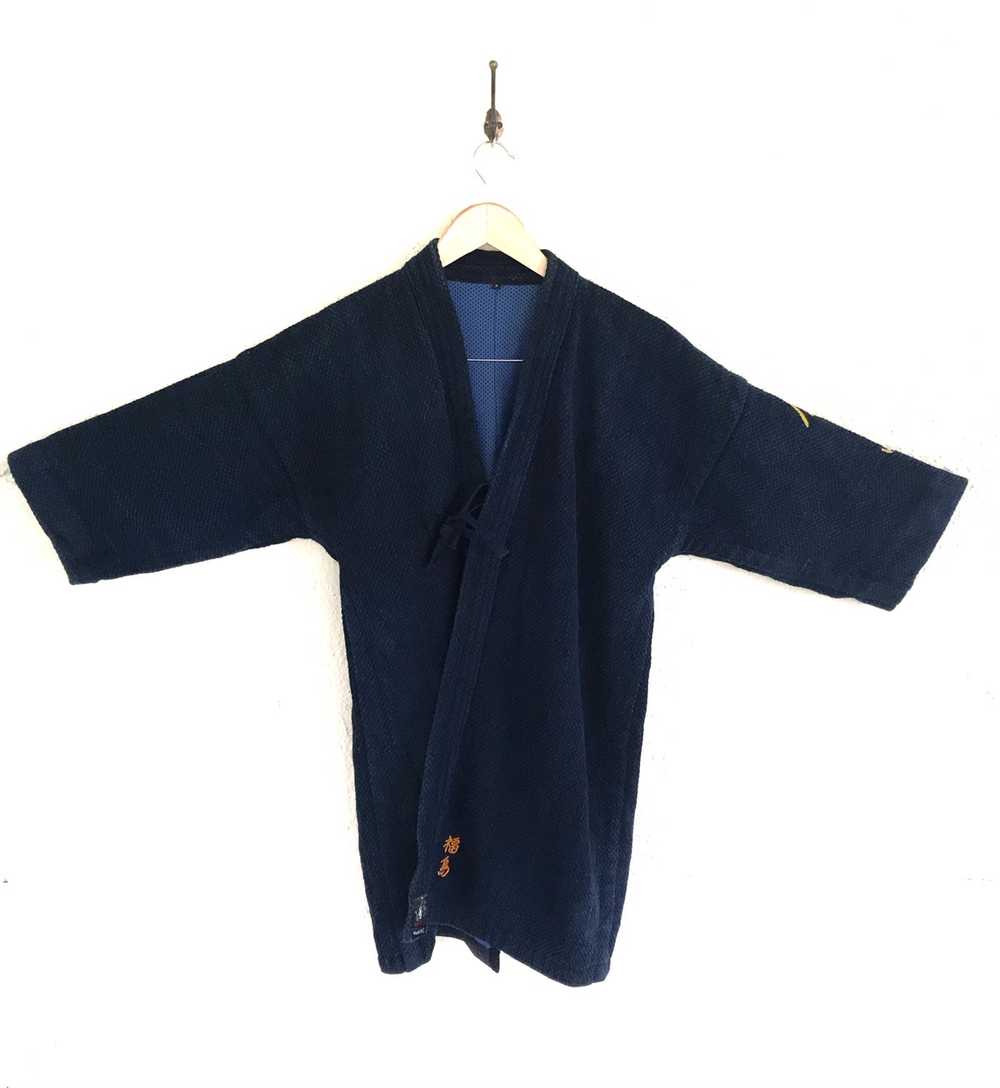 Indigo - Vintage Kendo Blue Indigo kimono Jacket … - image 1