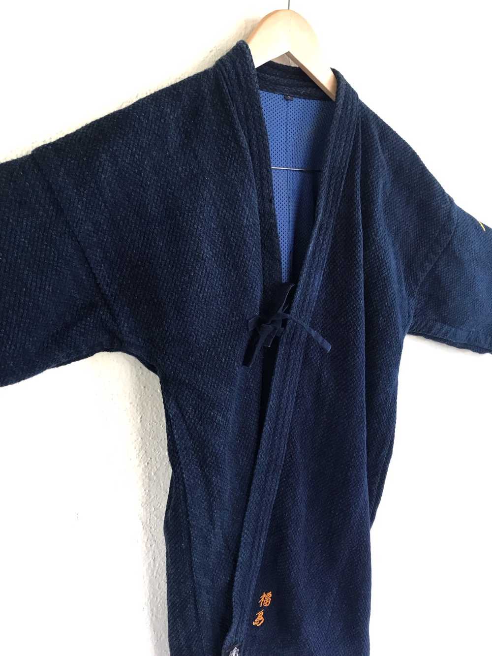 Indigo - Vintage Kendo Blue Indigo kimono Jacket … - image 6