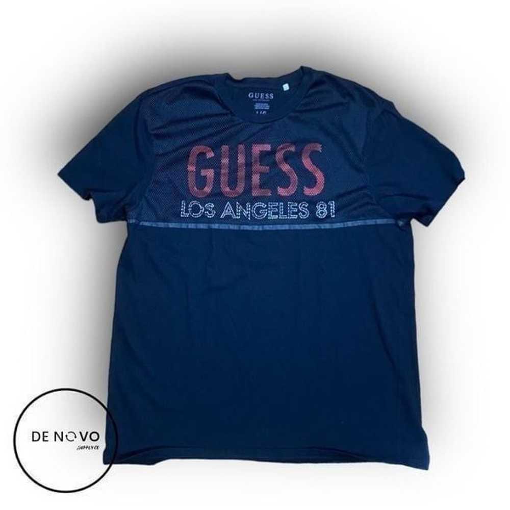 Guess Los Angeles Men's Fishnet & Cotton T-Shirt … - image 1