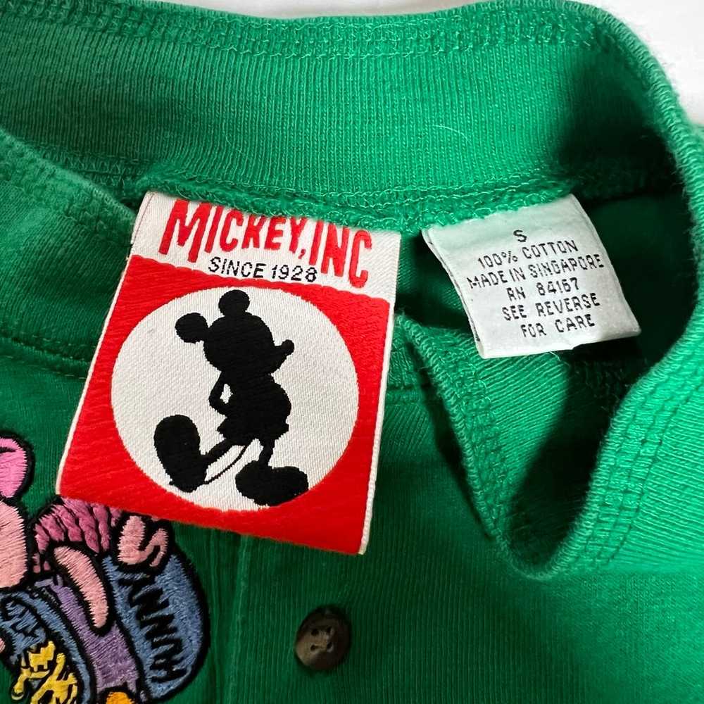 Vintage Disney Mickey Inc Long Sleeved  Green Win… - image 12