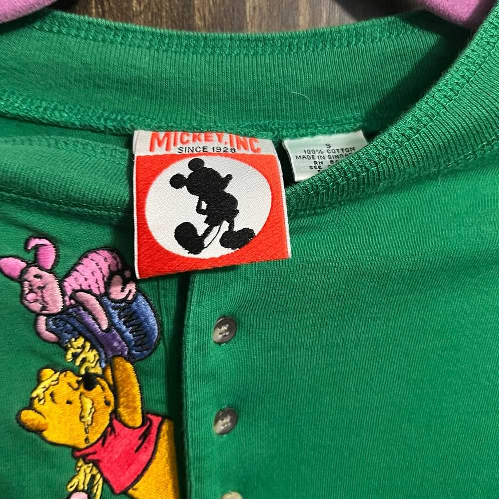 Vintage Disney Mickey Inc Long Sleeved  Green Win… - image 4