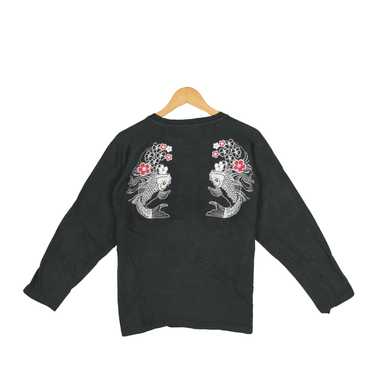 【TASTE by Knit】Knit embroidery sukajan Vintage sukajan embroidery - Gem