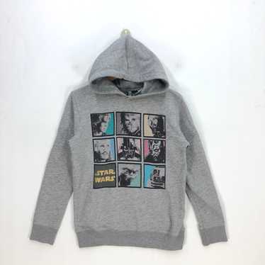 Vintage shops Star Wars Lucas Films Black Zip Hoodie Along Time Ago… On Back Large