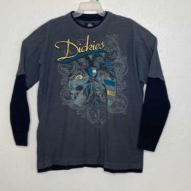 Dickies Long Sleeves Black/ Gray T Shirt - image 1