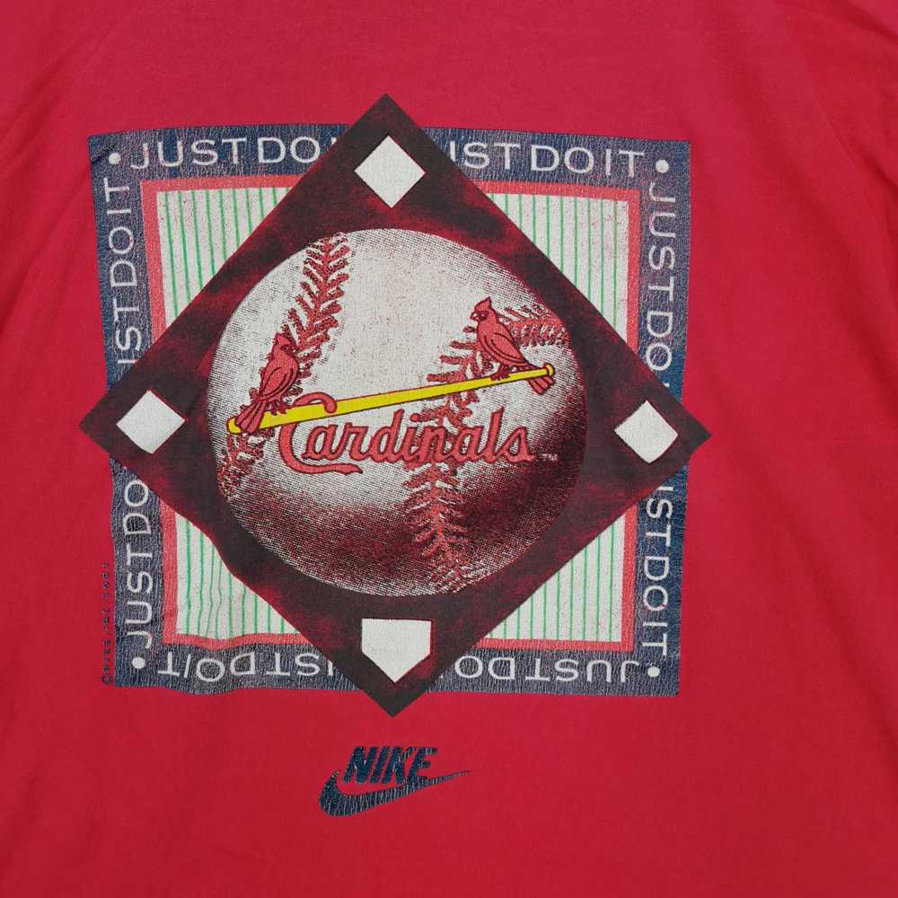 Vintage - Vintage Nike T-Shirt Cardinal MLB Tee N… - image 3