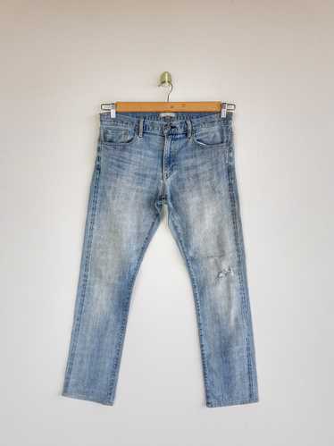 Hinomaru Vintage Made In Japan Selvedge Distressed Light Wash Horse selling Hair Jeans