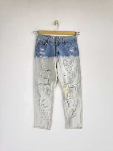 Distressed Denim - Yellow Earth Jeans Distressed J