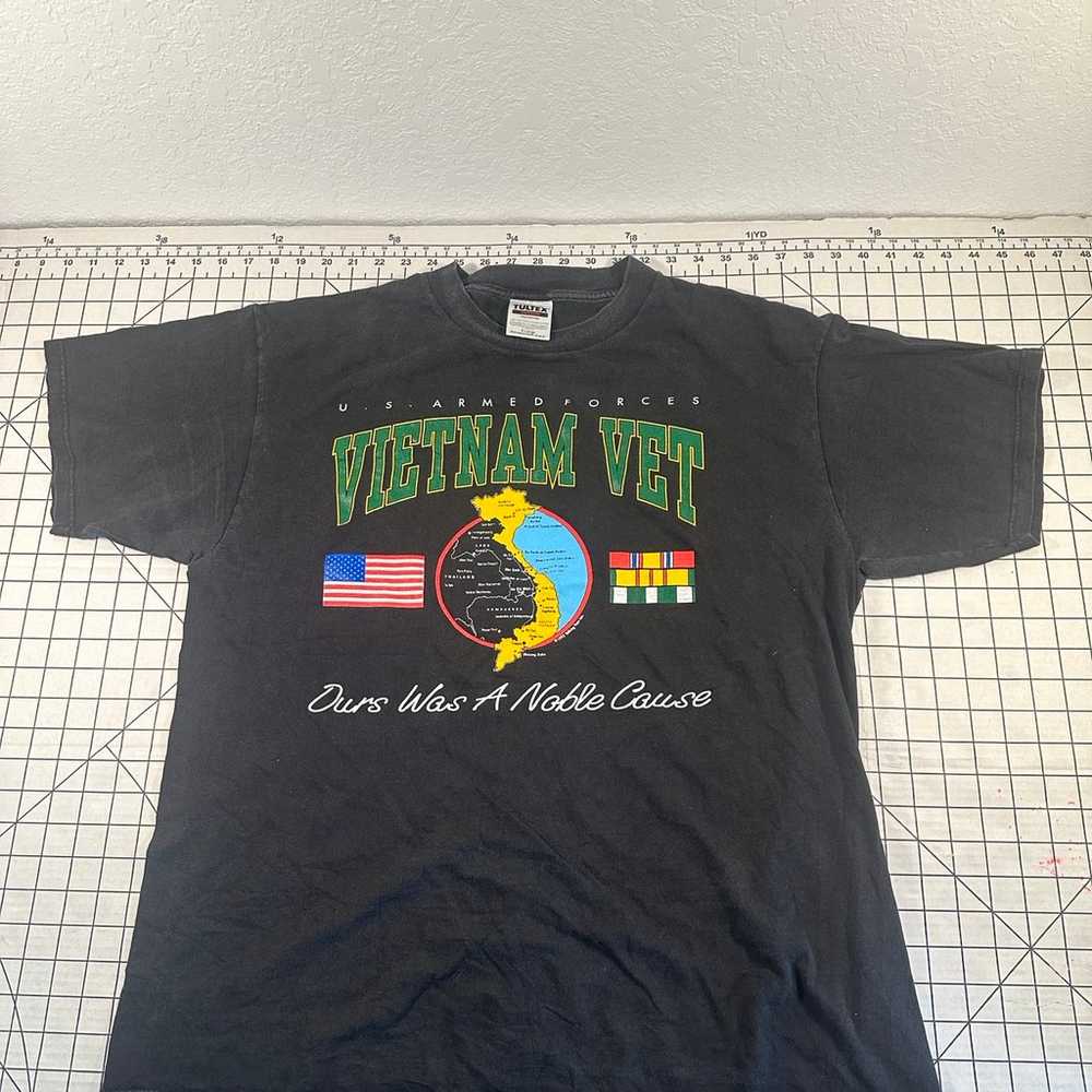 Vintage 90s Mens Large Faded Vietnam War Veteran … - image 1