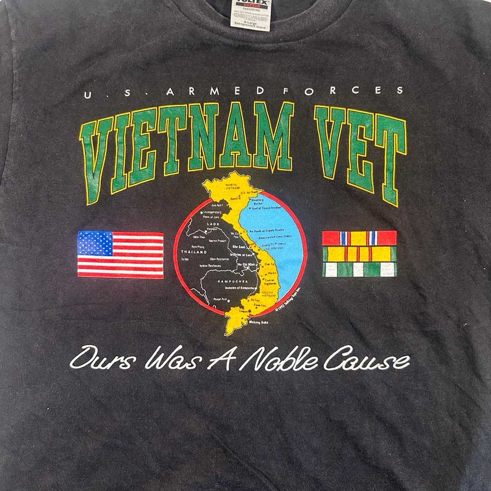 Vintage 90s Mens Large Faded Vietnam War Veteran … - image 2