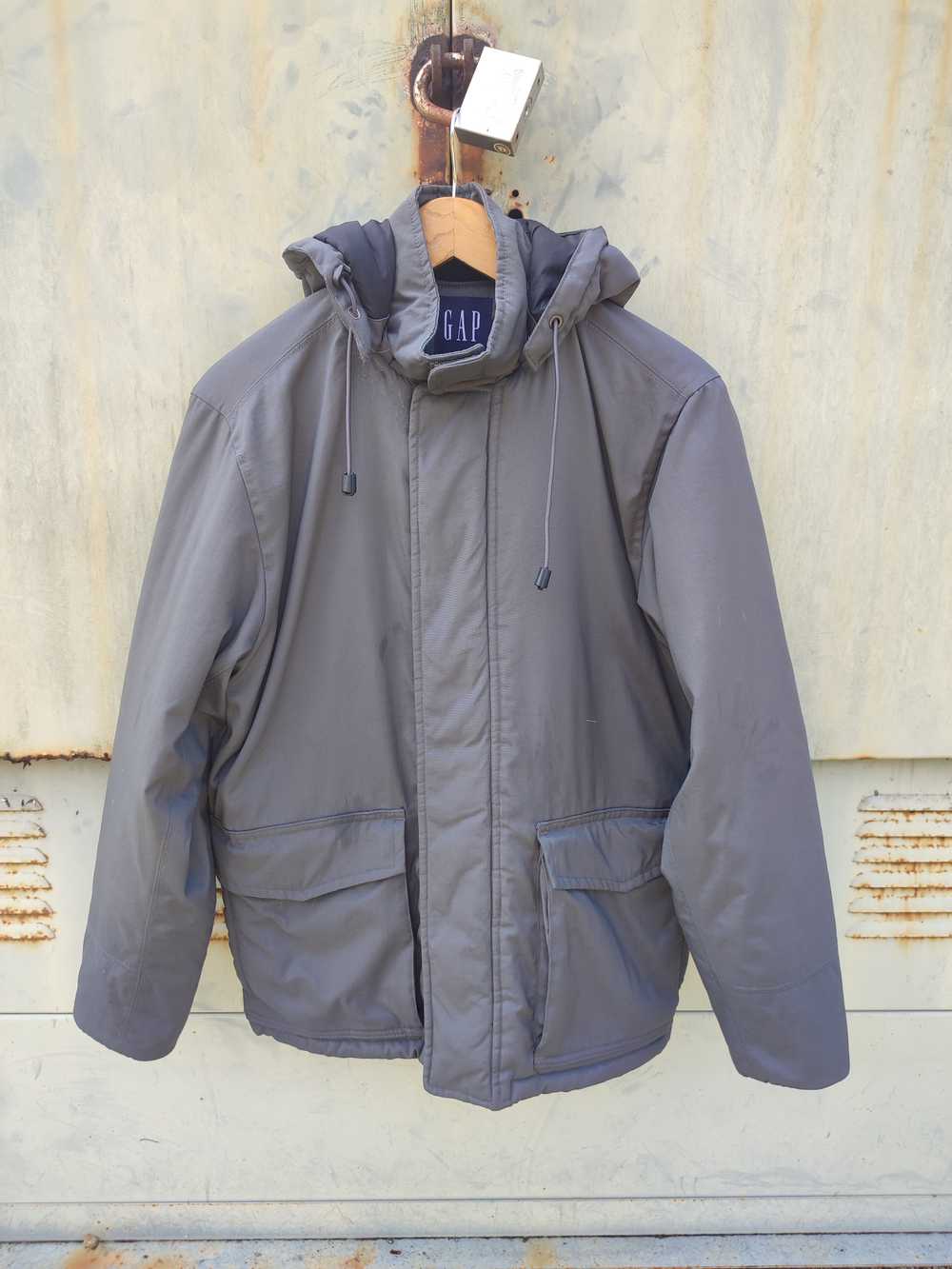 Gap - GAP Grey Hooded Puffer Jacket - image 1