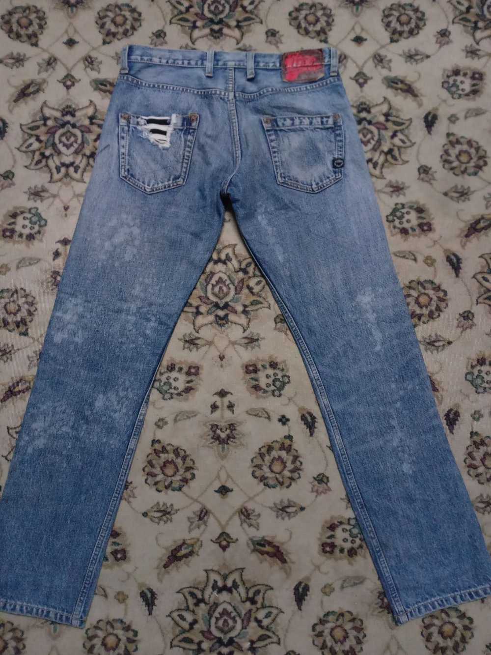 Rare vintage RNA distressed acid wash denim Kapit… - image 5