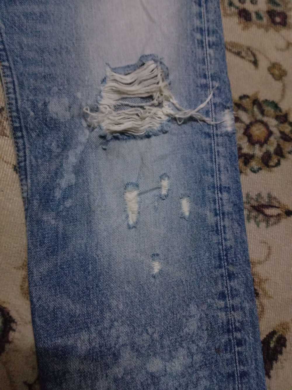 Rare vintage RNA distressed acid wash denim Kapit… - image 8