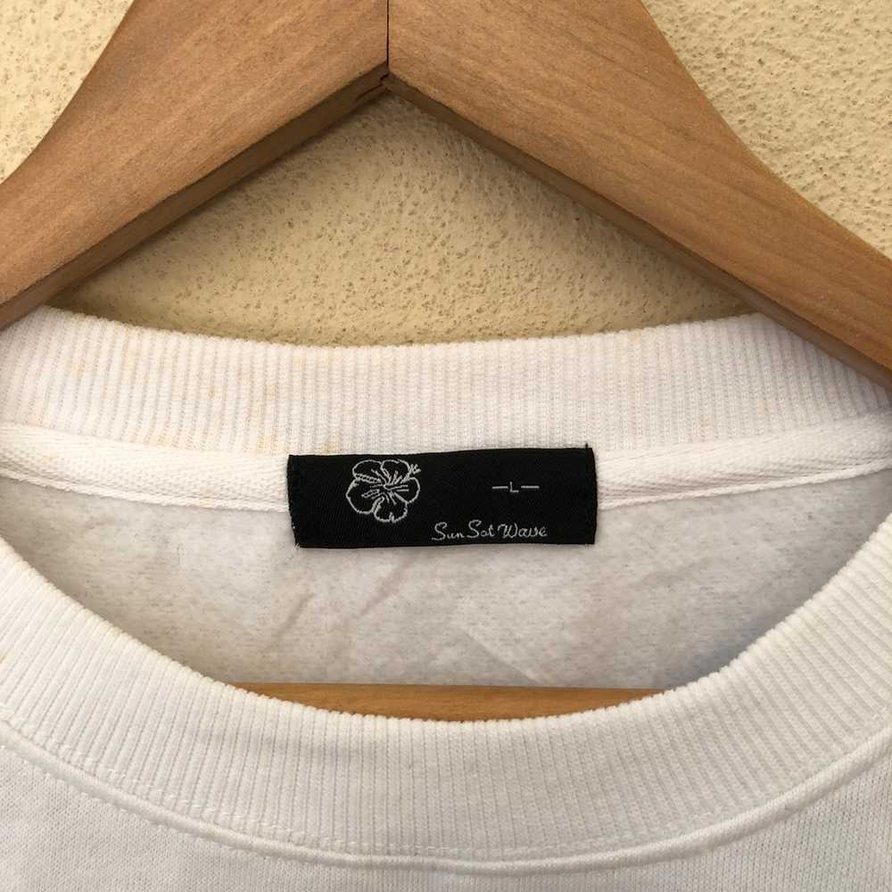 Japanese Brand - Sun sat wave printed sweatshirt - image 4