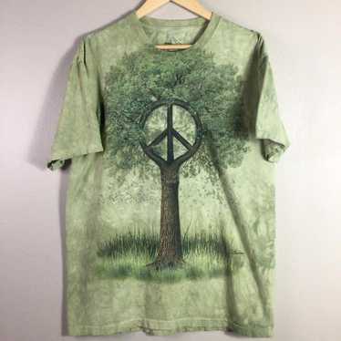 2009 The Mountain Peace Oak Tree AOP Tie Dye Shirt