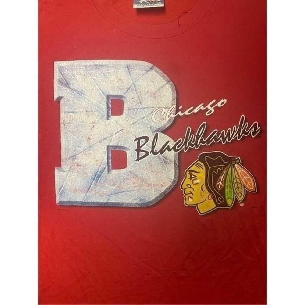 Vintage 80s Chicago Blackhawks Lee Nutmeg t shirt… - image 2