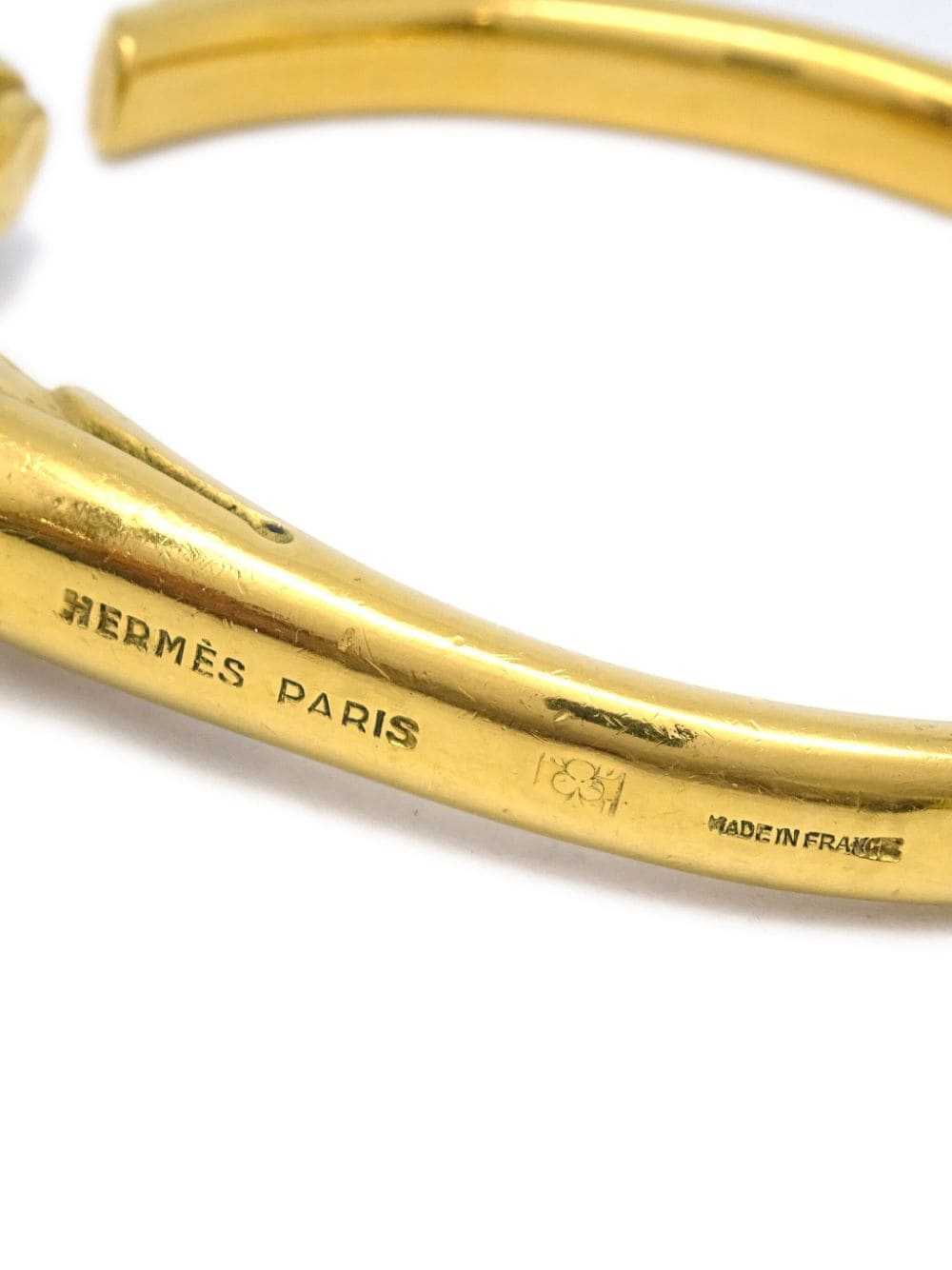 Hermès Pre-Owned 1990-2000 Cheval cuff - Gold - image 4