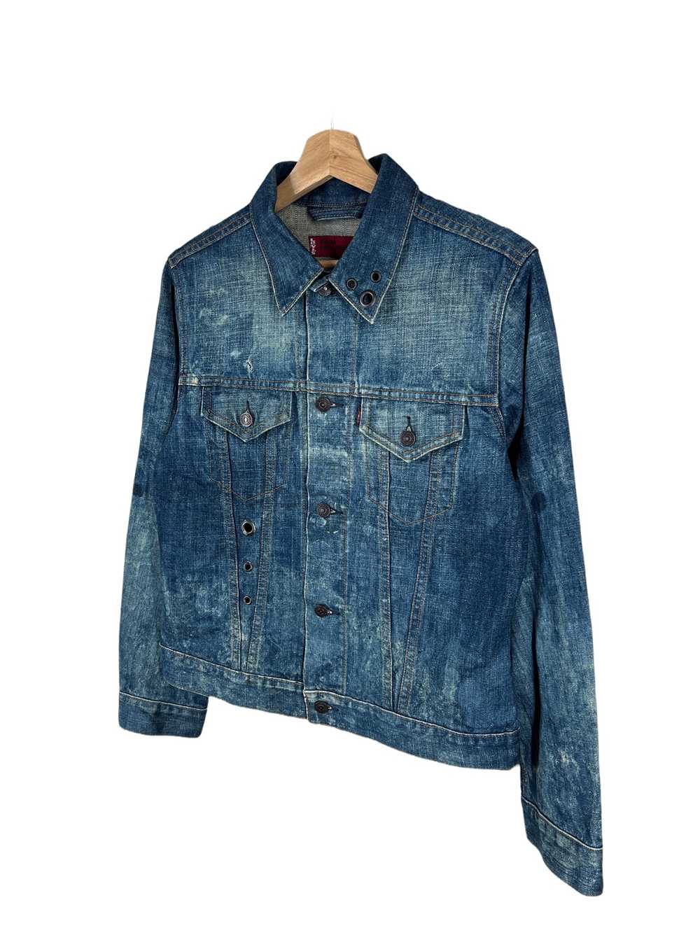 Levi's 🔥VINTAGE LEVIS RED TAB DYED TRUCKER JACKE… - image 3