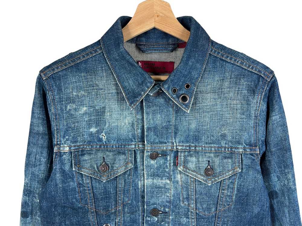 Levi's 🔥VINTAGE LEVIS RED TAB DYED TRUCKER JACKE… - image 4