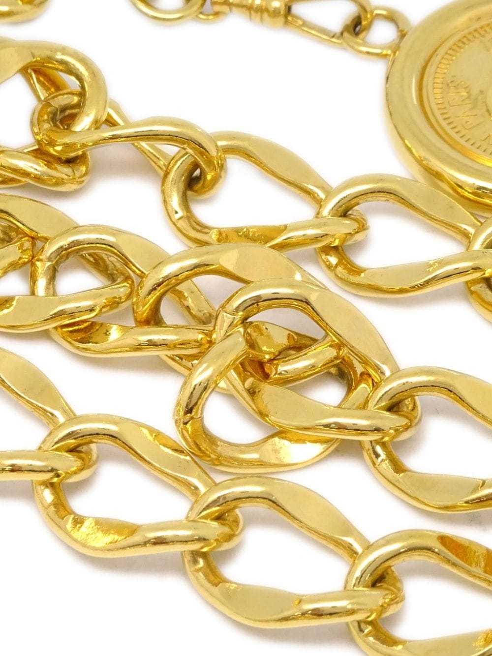 CHANEL Pre-Owned 1994 Medallion chain belt - Gold - image 3