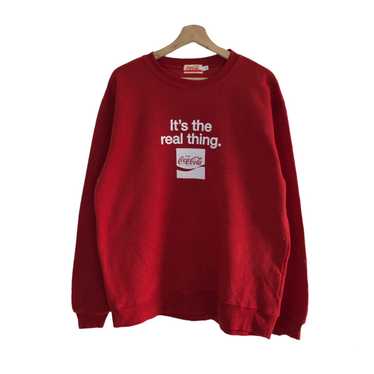 Japanese Brand - VINTAGE COCA COLA BIG LOGO SWEAT… - image 1