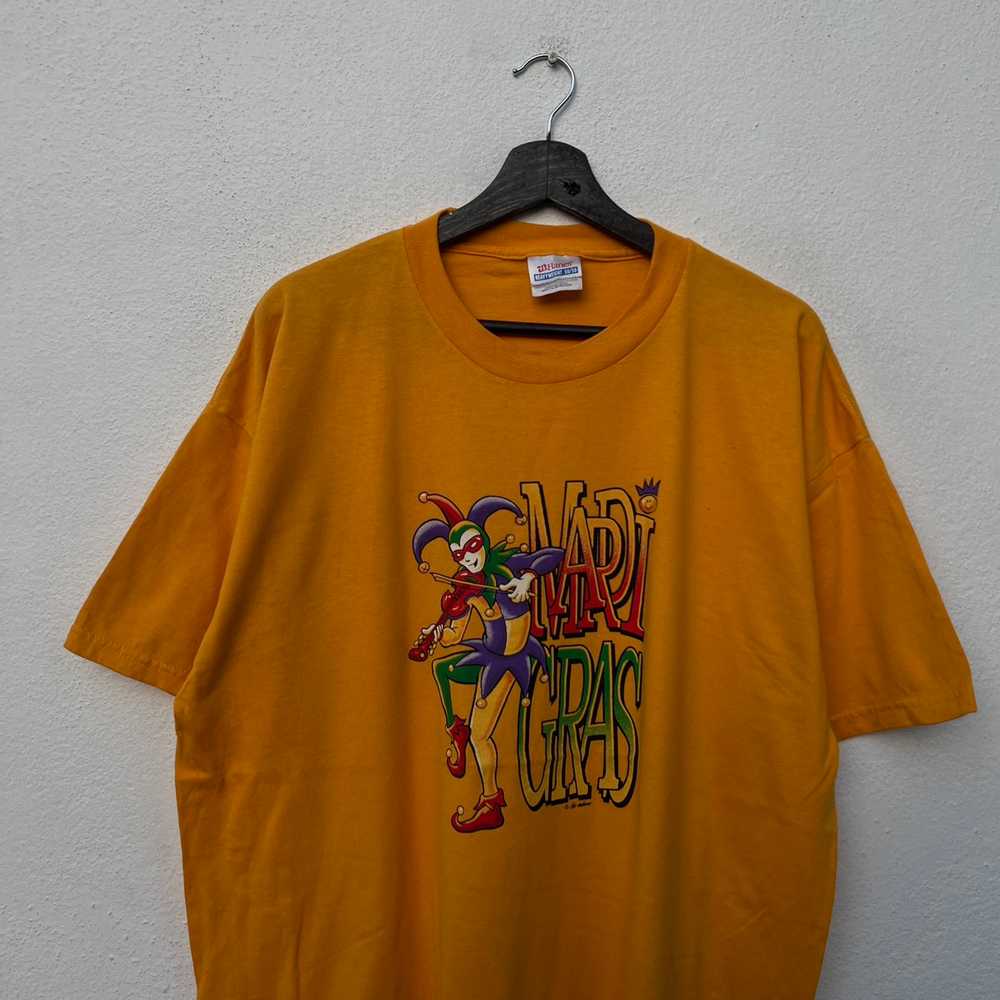 Vintage - VINTAGE MARDI GRAS HANES 90's BIG LOGO … - image 3