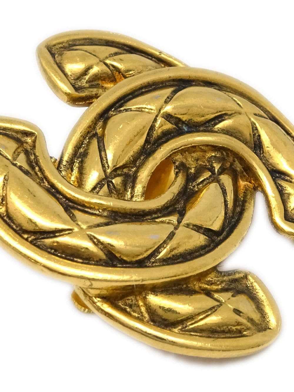 CHANEL Pre-Owned 1980-1990s CC clip-on earrings -… - image 2