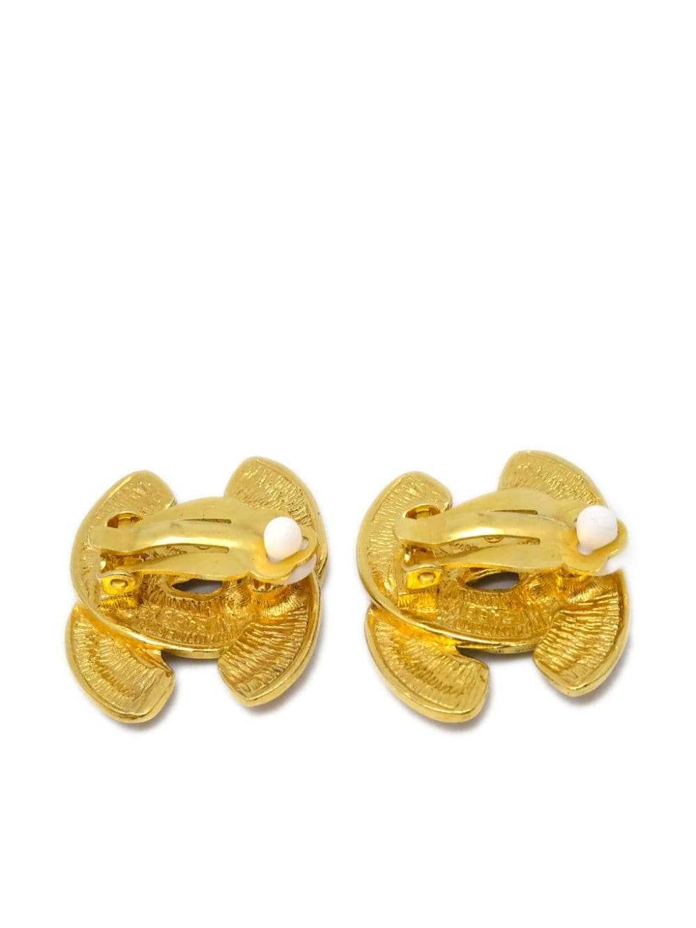 CHANEL Pre-Owned 1980-1990s CC clip-on earrings -… - image 3
