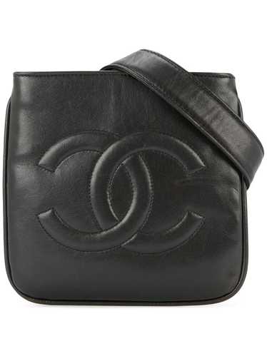 CHANEL Pre-Owned square logo belt bag - Black