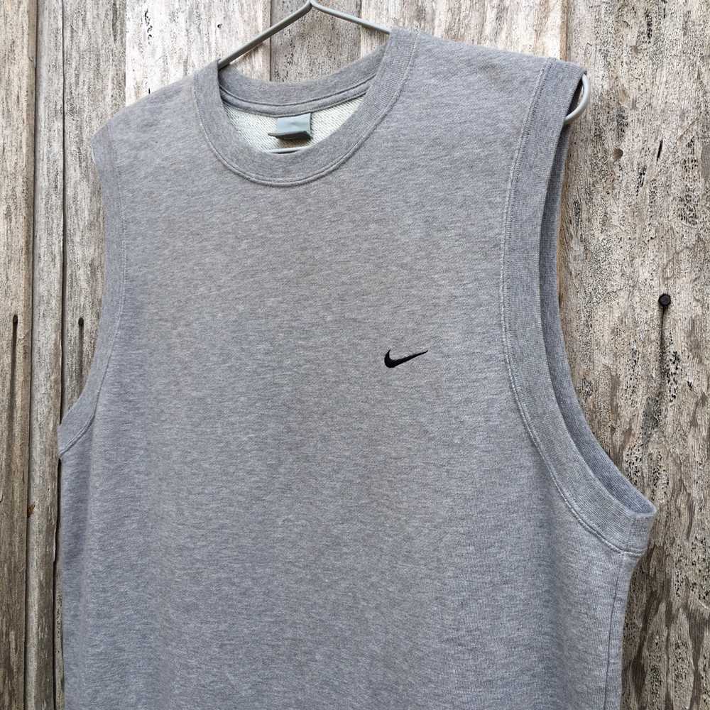 Vintage Nike Sleeveless Sweatshirt Small Logo - image 3