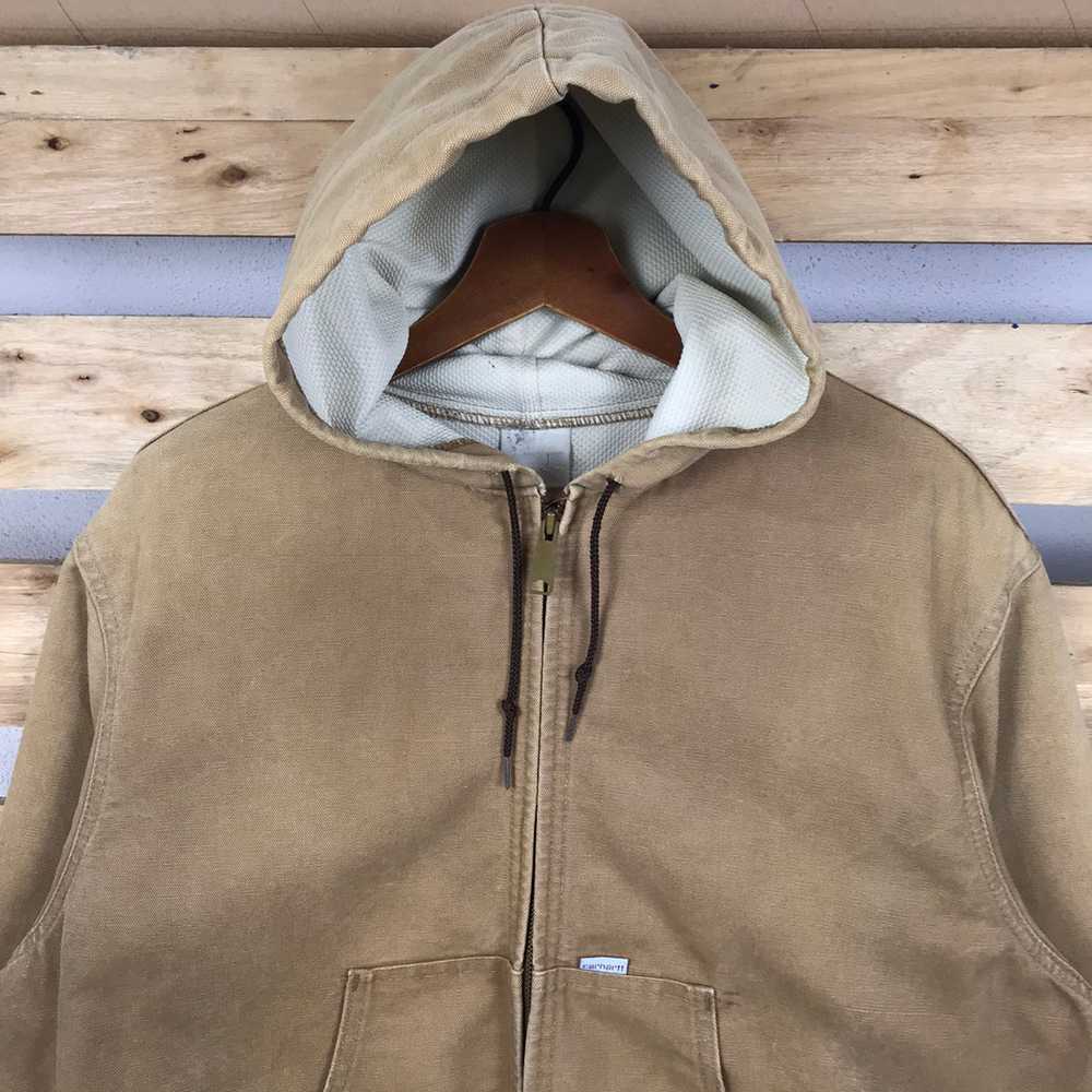 Vintage - Vintage Carhartt Hoodie Thermal Lined D… - image 3