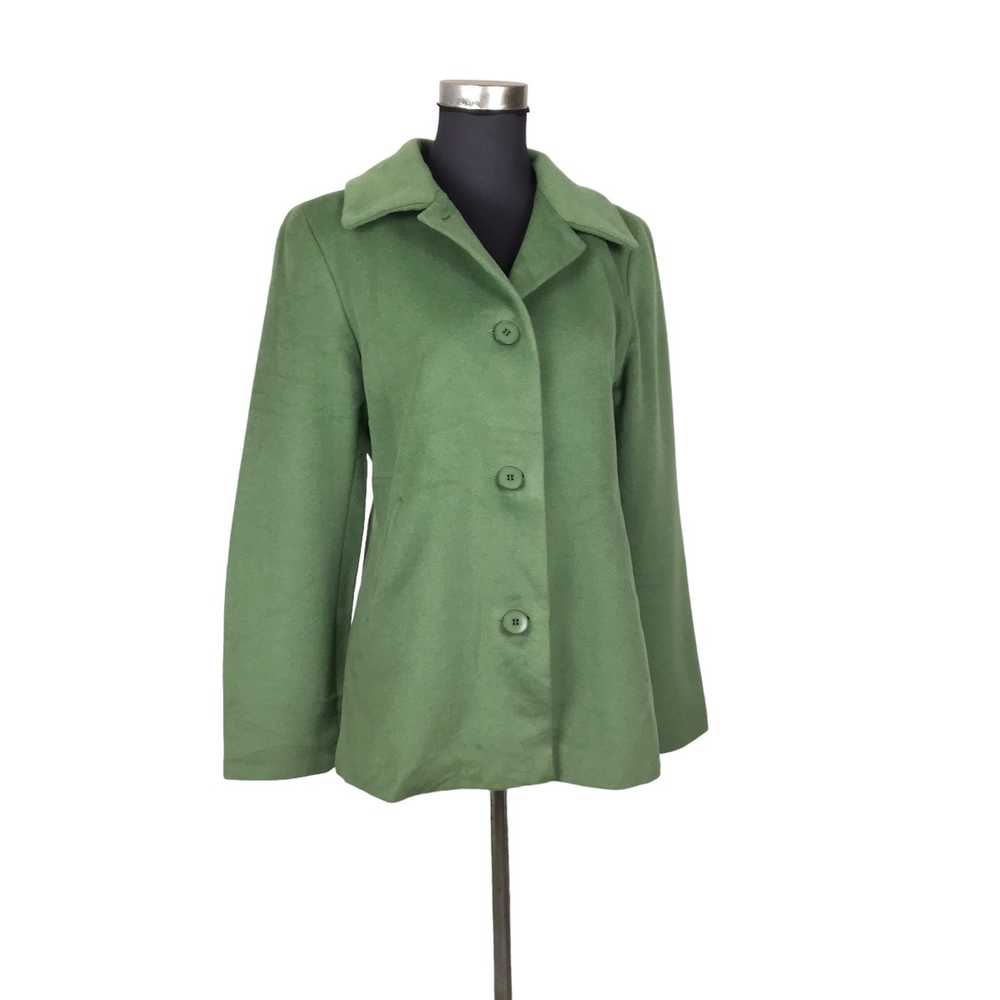 Vintage - Vintage Agnes B. Paris Green Wool Jacke… - image 1