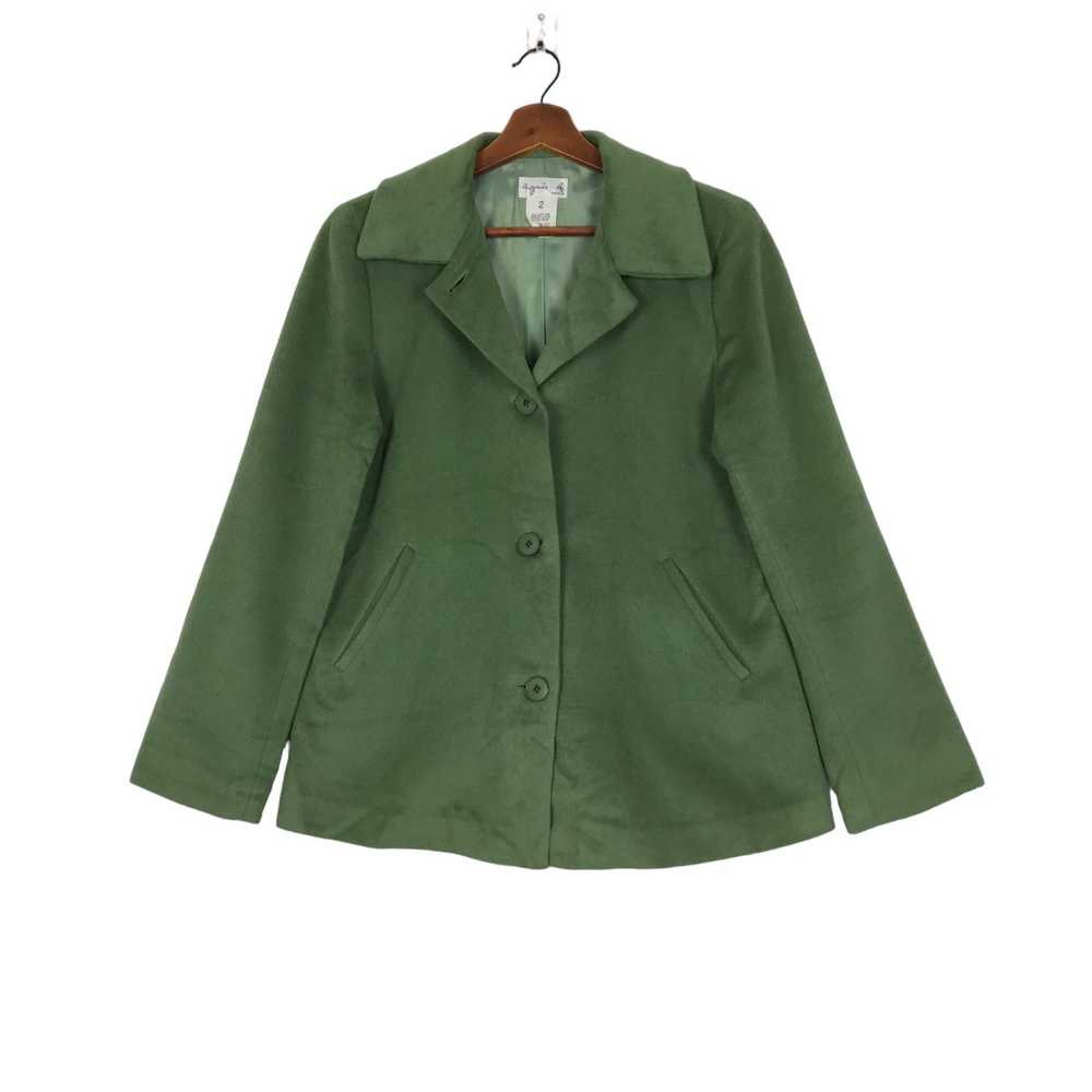 Vintage - Vintage Agnes B. Paris Green Wool Jacke… - image 2