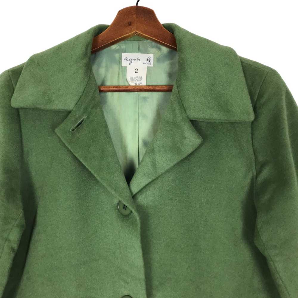 Vintage - Vintage Agnes B. Paris Green Wool Jacke… - image 3