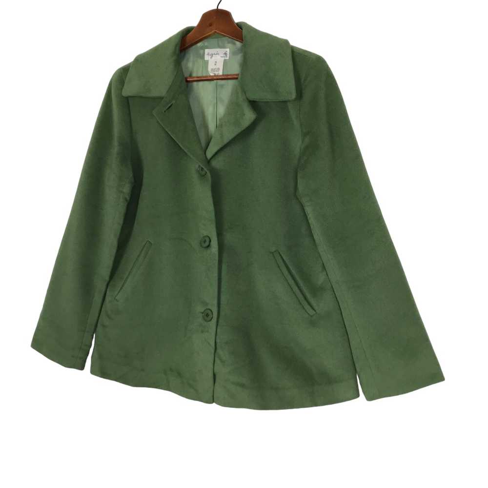 Vintage - Vintage Agnes B. Paris Green Wool Jacke… - image 4