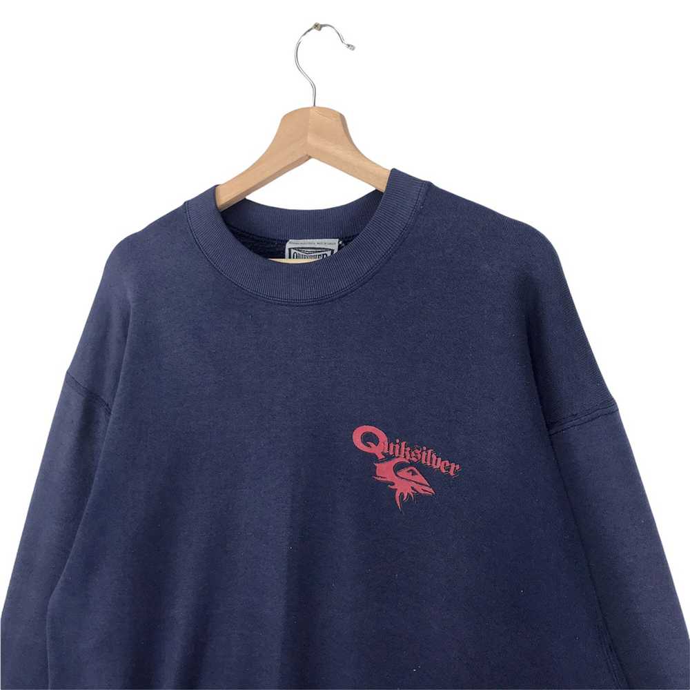Vintage - 90’s Quiksilver Big Logo Sweatshirt Cre… - image 5