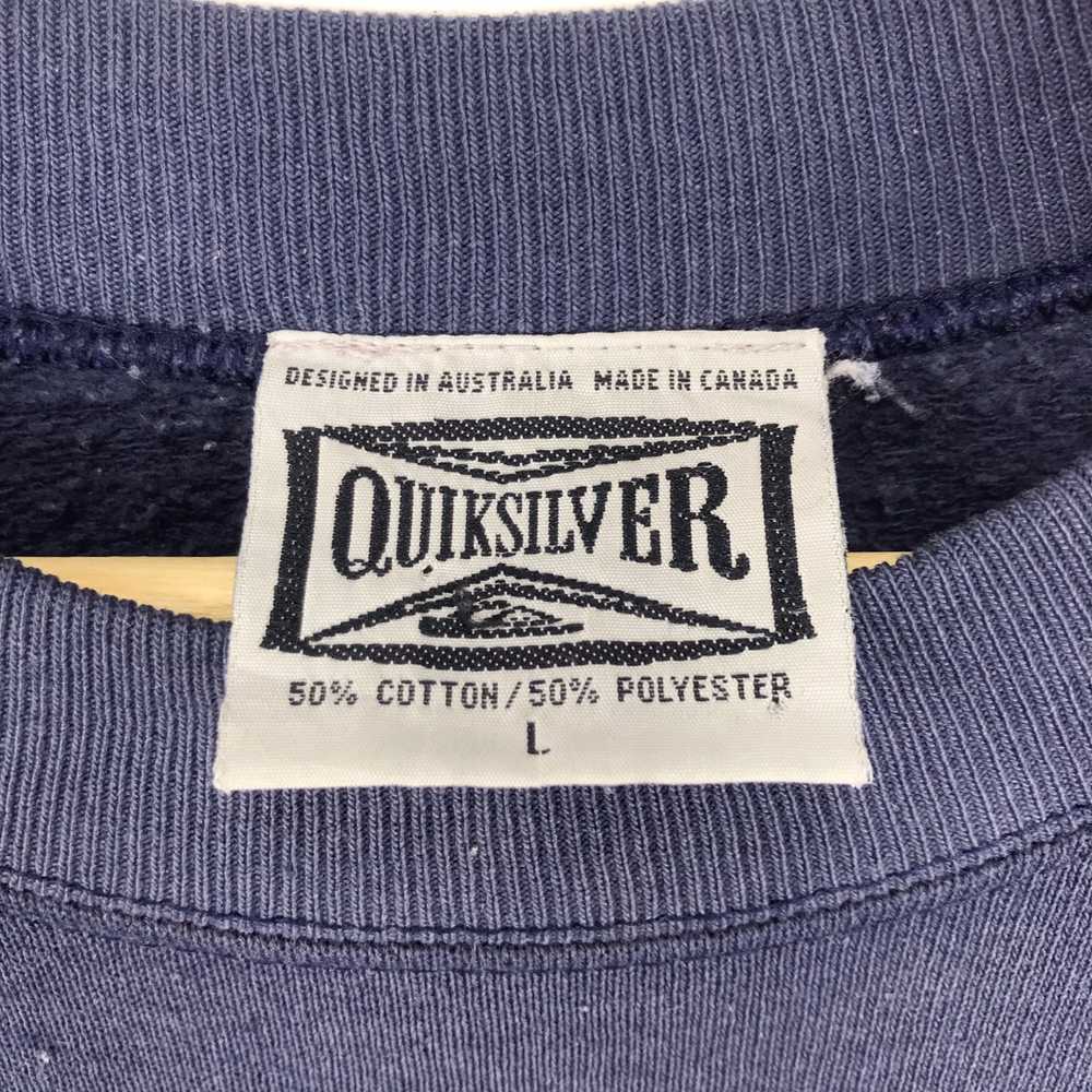 Vintage - 90’s Quiksilver Big Logo Sweatshirt Cre… - image 9